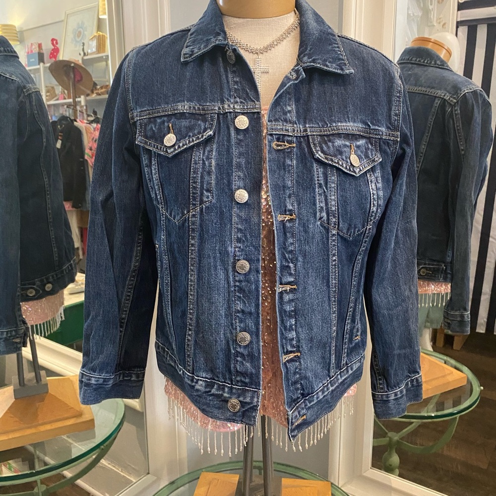 Lucky Brand Dark Blue Jean Jacket size small